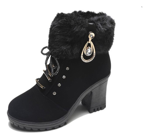 Botines Para Mujer Botas Martin De Invierno De Felpa