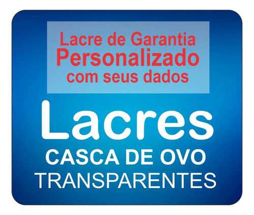 Lacre Casca De Ovo Transparente 30x15mm Color. 500 Unidades