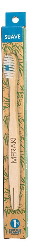 Meraki Cepillo De Dientes Eco Friendly Bambu Biodegradable Tipo Adulto Suave - Azul