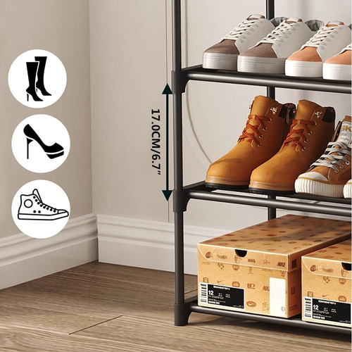 Estante Almacenamiento Zapatos Apilable Ajustable 60cm 4 Niv