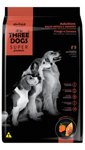 Three Dogs Superpremium Adultos Razas Medianas/grandes 15kg