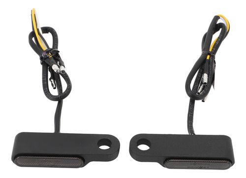Señal De Giro Led Negra Para Motocicleta, 1 Par De Luces Ret