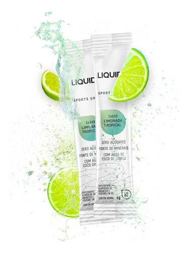 Suplemento Isotonico Liquidz Sabor Limonada Tropical Cx 14un Limonada Tropical
