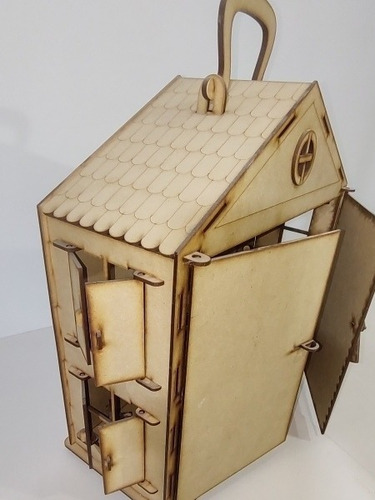 Casita Muñecas Valijita Portatil_20 Muebles_ Placita_juegos