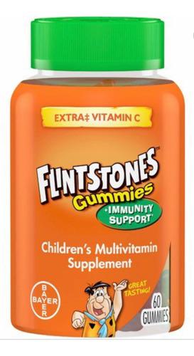 Vitamina extra de vitamina C para niños de Flintstones con 60 gomitas