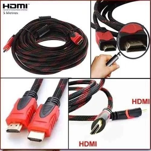 Cable Hdmi 5 Metros Doble Filtro Mallado Punta Dorada