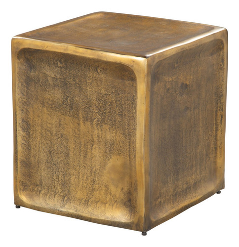 Mesa Lateral Brics Negro/dorado Këssa Muebles