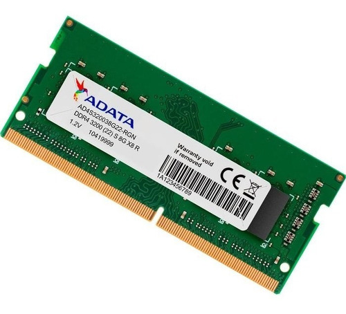 Imagen 3 de 4 de Memoria Ram Para Portatil O Aio 8gb Ddr4 3200 Mhz Adata