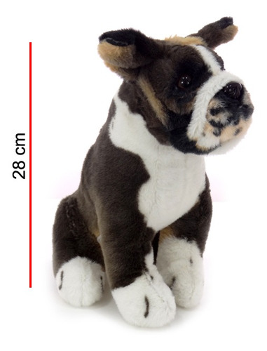 Imagen 3 de 4 de Peluches Perro Boxer Sentado 28 Cm. Animales Phi Phi Toys