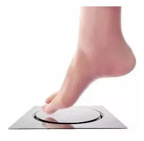 Imagem 4 de 5 de Ralo Inteligente Gh052 Pop Up Click 10x10 Cm Clic Inox 1,3mm
