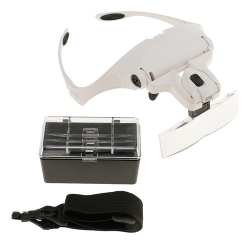 2 Diadema De 5 Lentes Lámpara Led Lámpara Joyero Lupa