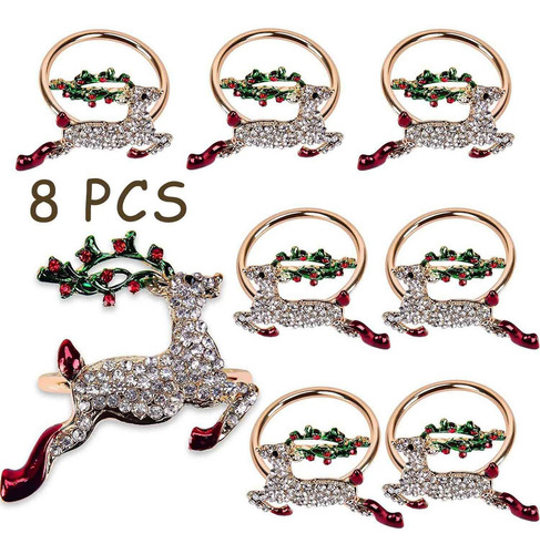 8 Piezas Servilleteros Navidad Servilletero Árbol Navidad Sa