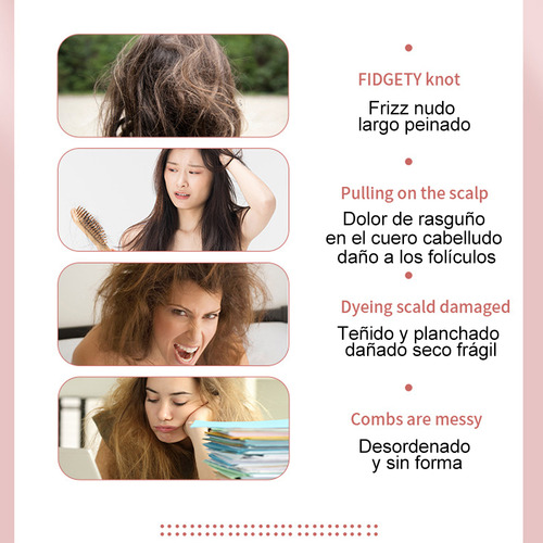 X Cepillo Peine Para Cabello Set, Masajeador Cuero Cabelludo