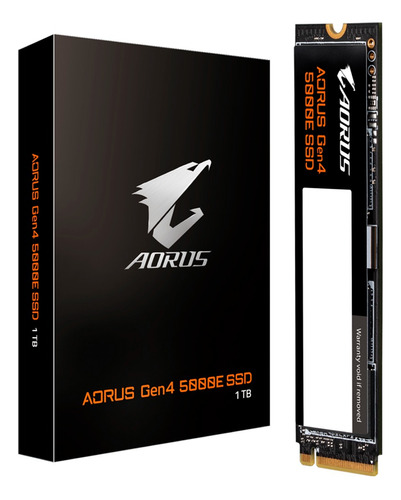 Gigabyte Aorus Gen4 5000e SSD Nvme M.2 2280 AG450e1024-g de 1 TB, color negro