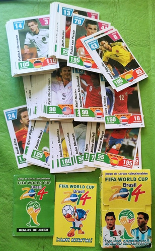 Lote De 110 Cartas Figuritas Y Caja Contenedora Mundial 2010 Fútbol Fútbol