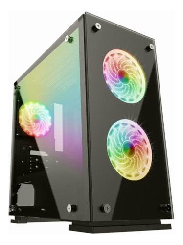 Game Factor Gabinete Csg550 Micro Atx 3 Vent Rgb Cristal