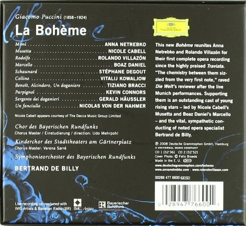 Puccini: La Bohème - Netrebko & Villazón - Teatro - 2 Cds