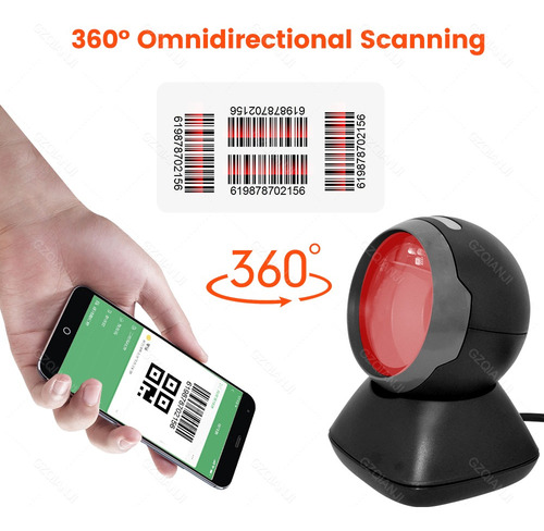 1x Leitor De Código De Barras 2d Omnidire Qr Code Desktop