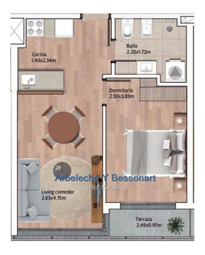 Imagen 5 de 8 de Estrene Agosto 2022!!!! Cordon Apartamento 1 Dormitorio!!