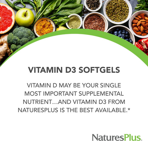 Natures Plus Vitamina D3 (colecalciferol) - 1000 Ui, 180 Sof