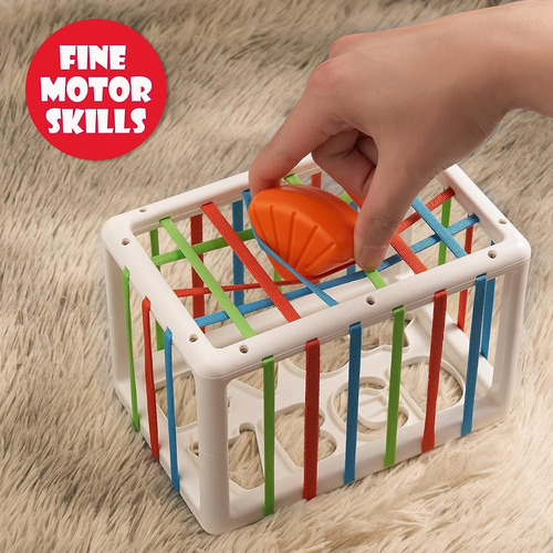 Likee Sensory Toys Shape Sorter Baby Blocks Colorful Texture