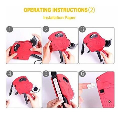 Imagen 7 de 7 de Kit De Máquina Etiquetadora De Precios, Rojo
