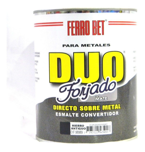 Ferrobet Duo Forjado Colores: Plata O Hierro Antiguo 1 Lt