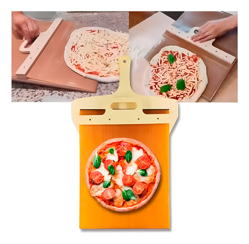 2 Un. Pá De Deslizante Pizza Com Cabo Cozinha