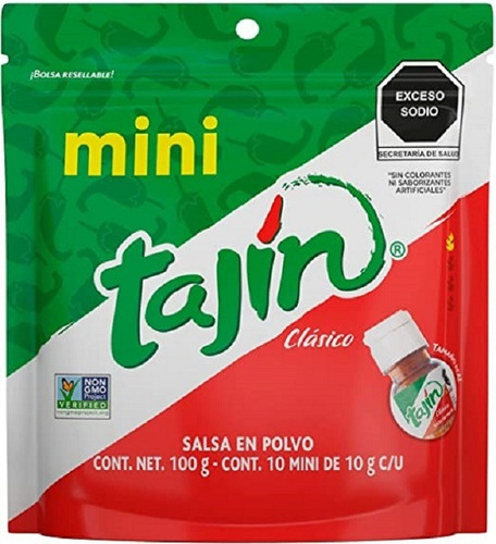 Tajin Mini 20 Piezas 10g. C/u Chile En Polvo Portatil