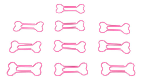 100 Clips De Papel Con Forma De Hueso Rosa, Portátiles, Pequ