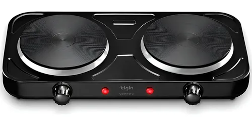 Fogão Cooktop Elétrico Elgin 2 Bocas Preto