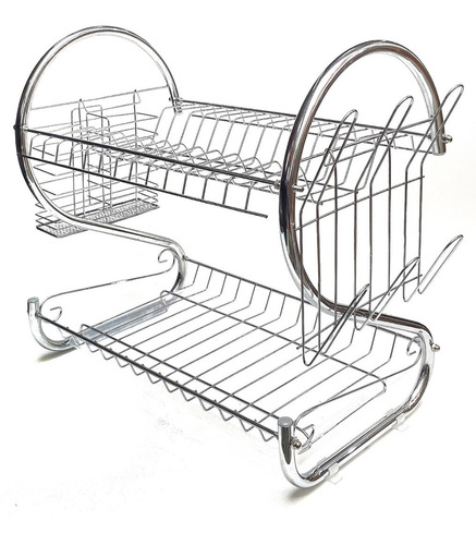 Imagen 1 de 5 de Secaplatos Escurridor Cromado Premium C/ Bandeja - Hot Sale