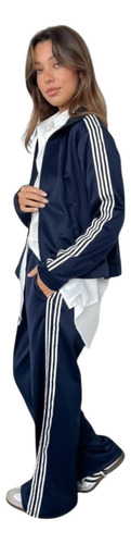 Campera Joging Con Rayas A Los Costados