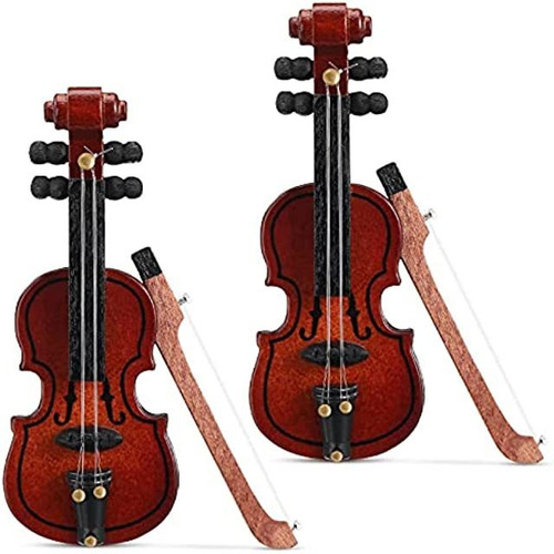 Chalyna - Violín En Miniatura De Madera Mini Modelo De Viol