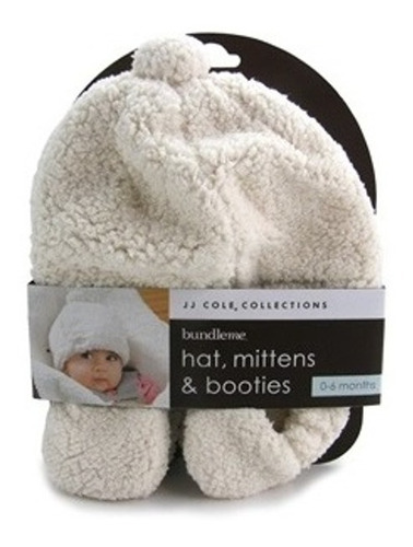 Set Gorro Manopla Y Botines Bebe 0 A 6 Meses Hat Set Jj Cole