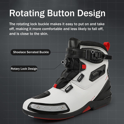 V Zapatos De Moto Impermeables, Botas De Moto De Cuero