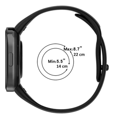 Malla Correa Siliconada Para Smartwatch Xiaomi Redmi Watch 3 Blanco