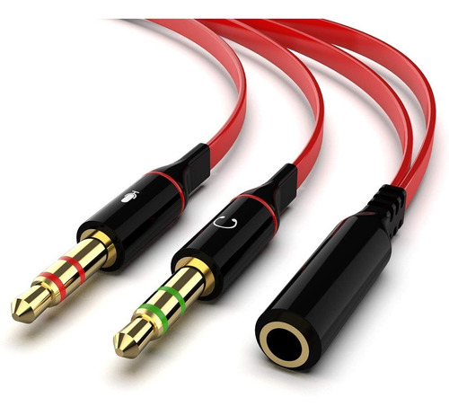 Adaptador Splitter Convertidor 3.5mm Micrófono Audífono Pc