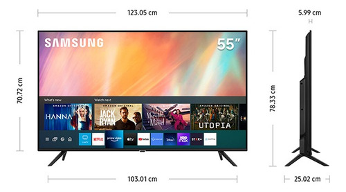 Imagen 2 de 6 de Televisor Samsung Smart Tv 55 Uhd 4k Un55au7090gxpe