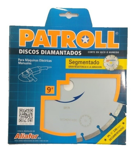 Disco Diamantado Para Corte En Seco O Húmedo 230mm Patroll