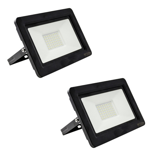 2 Peças Holofote Refletor Led Duplo 100w Bco Frio Bivolt