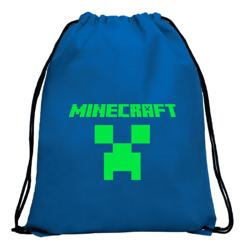 Mochila Morral Poliester Minecraft Clásico