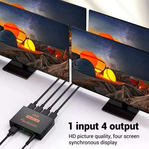 Splitter Hdmi 4 Puertos De Salida | 60 Metros