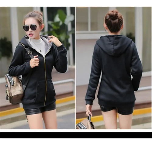 Sudadera Con Capucha Y Cremallera Para Mujer