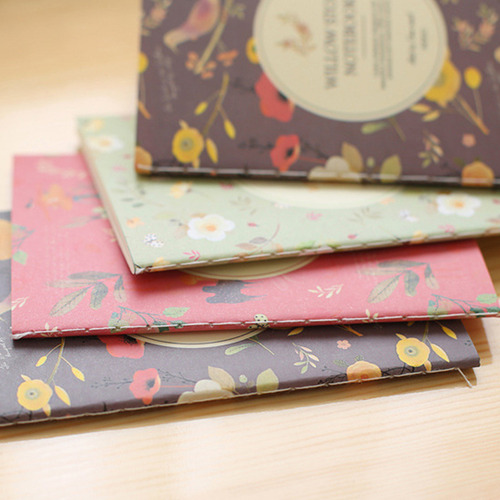 Libro De Bolsillo Para Viajes Con Flores Y Pájaros, 24 Unida
