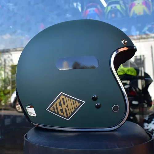 Capacete Moto X Eternal Off Green Fosco/Laranja Bieffe