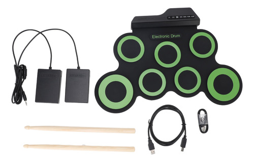 Roll Up Drum Electronic Pad 7 Practice Pads, Conector Para A