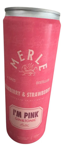 Lata Gin Tonic Merle Pink Premium 355ml Ready To Drink