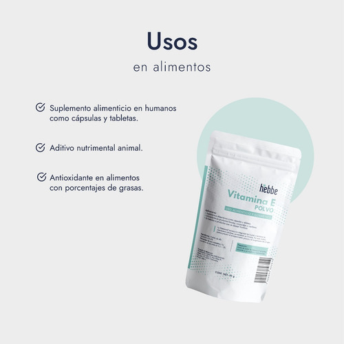 Imagen 4 de 7 de Vitamina E En Polvo (uso Cosmético) 50 G