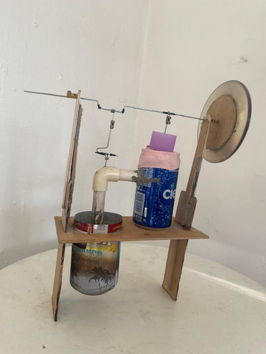 Motor Stirling De Latas, Funcional, Didáctico, Casero (Usado)